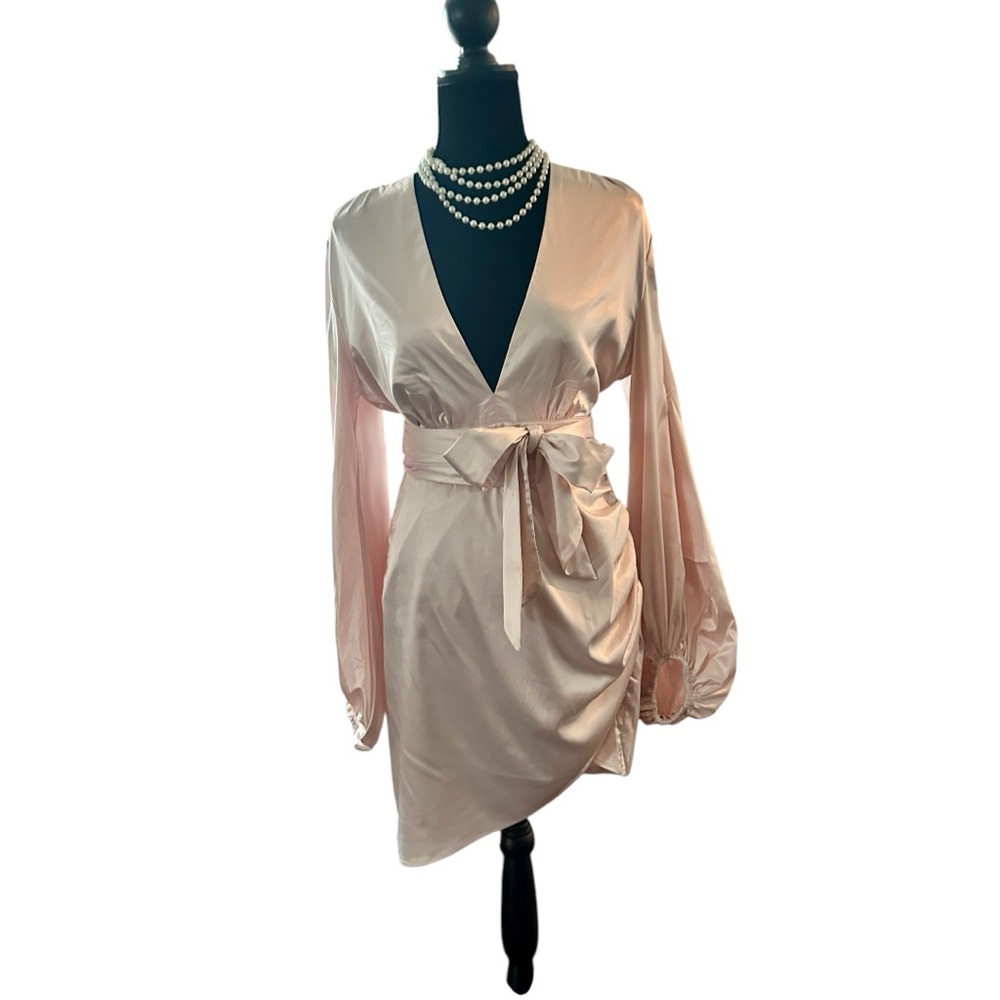 Fashion Nova formal wrap dress